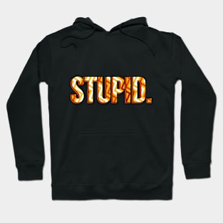 Stupid in retro typographic. Stupid is stupid. Hoodie